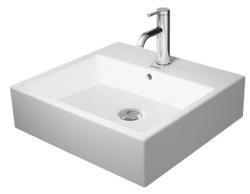 Раковина DURAVIT Vero Air 50х47х16,5 см, накладная, прямоугольная, санфарфор, цвет белый, 1 отверстие под смеситель, слив/перелив