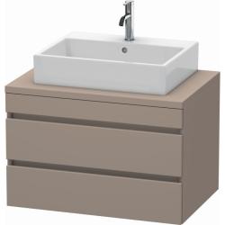 Тумба под раковину для консоли/столешницы Duravit DuraStyle 80х54,8х51,2 см, подвесная, ДСП, цвет: базальт, 2 выдвижных ящика, прямоугольная