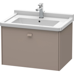 Тумба под раковину Duravit Brioso, 67х46,9х45,2 см, подвесная, 1 выдвижной ящик, ДСП, цвет: базальт, шкафчик навесной, механизм доводчика, прямоугольная, правая/левая, в ванную комнату