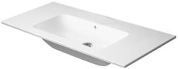 Раковина DURAVIT ME by Starck, WonderGliss 103х49х17,5 см, подвесная, прямоугольная, санфарфор, цвет белый, без отверстия под смеситель, антигрязевое покрытие, слив/перелив