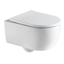 Унитаз подвесной AZARIO Nemi AZ-1293WH безободковый, с микролифтом, глянцевый белый