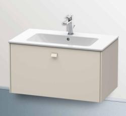 Тумба под раковину Duravit Brioso, 82х47,9х45 см, подвесная, 1 выдвижной ящик, ДСП, цвет: серо-коричневый, шкафчик навесной, механизм доводчика, прямоугольная, правая/левая, в ванную комнату