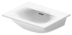 Раковина DURAVIT Viu 53х43х18,5 см, подвесная, прямоугольная, санфарфор, цвет белый, без отверстия под смеситель, слив/перелив