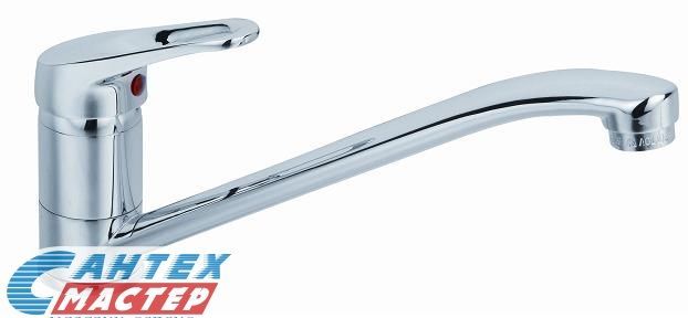 Смеситель для кухни/мойки Osgard Briton однорычажный, керамический, с поворотным изливом, длина 240 мм, латунь, цвет хром, кухонный, хромированный, вертикальный, кран, комплект, сантехника, водопроводные, размер, характеристики, высота, расстояние