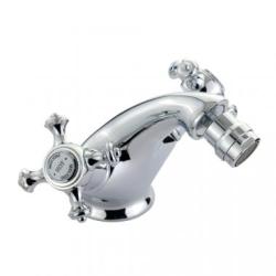 Смеситель для биде Migliore Prestige, двухвентильный, неповоротный, длина 107 мм, керамический, латунь, цвет хром