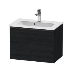 Тумба под раковину Duravit D-Neo, 61х37,2х44 см, подвесная, 1 выдвижной ящик, ДСП, цвет: дуб черный, шкафчик навесной, прямоугольная, правая/левая, в ванную комнату