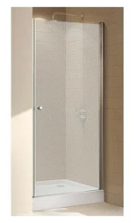 Душевая дверь Cezares Eco, 70х190 см текстурное стекло/профиль хром, в нишу, универсальная установка, текстурное закаленное стекло, распашная