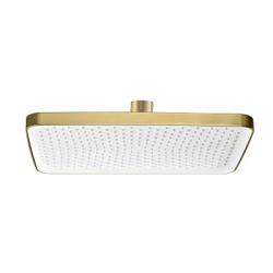 Верхний душ Raglo R451.52.03 прямоугольная, 1 режим, размер 340х220 мм, пластик, цвет сатин золотой, для душа/ванной, на стену/на потолок