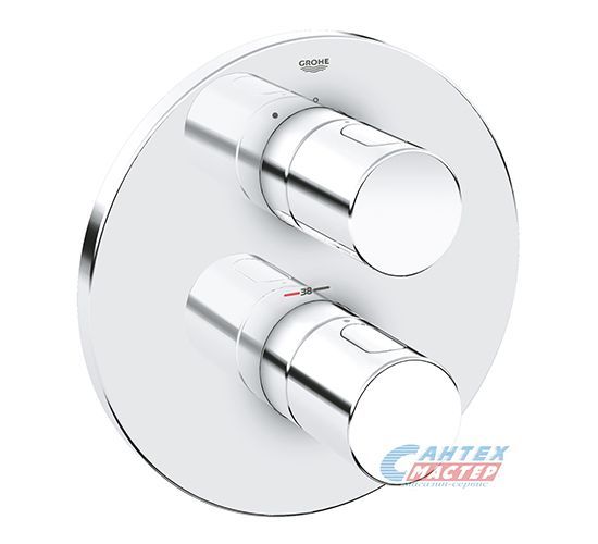 Смеситель для душа Grohe Grohtherm 3000 Cosmopolitan термостатический, скрытого монтажа, керамический, настенный, без излива/шланга/лейки, латунь хром