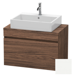 Тумба под раковину для консоли/столешницы Duravit DuraStyle 80х47,8х51,2 см, подвесная, ДСП, цвет: орех темный/белый матовый, 1 выдвижной ящик, прямоугольная