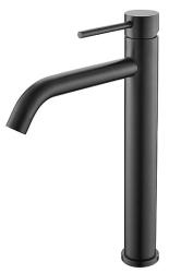 Смеситель для раковины/умывальника Voda Vessel Gun Metal однорычажный, неповоротный, фиксированный, высокий излив длина 185 мм высота 227 мм нержавеющая сталь, цвет темно-серый VSL25GM