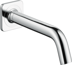 Излив для ванны Axor Citterio M, без переключателя на душ, настенный, неповоротный, латунь, цвет: хром, округлый, длина излива 18,2 см, встраиваемый/встроенный, для смесителя/ванны/ванной/душевой, без смесителя