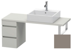 Тумба/шкафчик для консоли/столешницы Duravit DuraStyle под раковину 30х54,8х51,2 см, подвесная, ДСП, цвет: бетонно-серый/базальт, 2 выдвижных ящика, прямоугольная