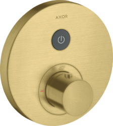 Смеситель для душа Axor ShowerSelect, термостатический, скрытого монтажа, 1 потребитель, настенный, без излива/шланга/лейки, круглый, латунный, цвет шлифованная медь, с термостатом