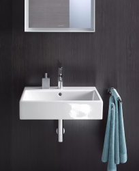 Раковина DURAVIT Vero Air 50х47х16,5 см, накладная, прямоугольная, санфарфор, цвет белый, без отверстия под смеситель, без перелива