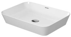 Раковина DURAVIT Cape Cod 55х40х10,5 см, накладная, прямоугольная, керамика DuraCeram, цвет белый, без отверстия/площадки под смеситель, без перелива