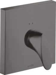 Смеситель для душа Axor Starck Organic однорычажный, скрытого монтажа, керамический, настенный/встраиваемый, без излива, без шланга/лейки, квадратный, латунь, цвет шлифованный черный хром