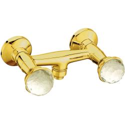 Смеситель для душа Boheme Imperiale Presente, двухвентильный, настенный, керамический, без излива, без душевого комплекта, латунь, цвет золото