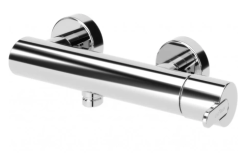 Смеситель для душа Cezares Leaf, настенный, однорычажный, без излива, керамический, латунь, цвет хром Смеситель для душа Cezares Leaf, настенный, однорычажный, без излива, керамический, латунь, цвет хром