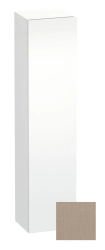 Пенал Duravit DuraStyle, 40x36x140 см, подвесной, (левый), с дверцей, с полкой, со стеклянными полками, цвет: лен/белый матовый, в ванную комнату