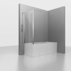 Боковая панель/душевая перегородка RGW Z-052, 70х150 см, прозрачное стекло, профиль хром, правая/левая, плоская (панель), из закаленного (прозрачного) стекла, (ограждение без поддона) стеклянная, правостороннее/левостороннее, универсальное