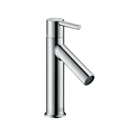 Смеситель для раковины Axor Starck 100, однорычажный, фиксированный излив, длина излива 10,3 см, керамический, латунь, цвет хром, с незапираемым сливным набором