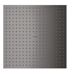 Верхний душ AXOR ShowerSolutions 300/300 2jet, потолочный/скрытый монтаж, квадратный, с 2 режимами, размер 30х30 см, металлический, цвет: шлифованный черный хром, для душа/ванной