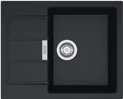 Мойка кухонная Franke SIRIUS 2.0 S2D 611-62/500, 62х50 см, врезная, тектонит (Tectonite®), прямоугольная, цвет оникс, без отверстия под смеситель, с крылом, оборачиваемая