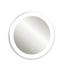 Зеркало Azario Перла, 77х77 см, с LED/ЛЕД-подсветкой, с диммером, круглое, с подогревом, модуль мфм, выключатель сенсорный, для ванны, навесное/подвесное/настенное