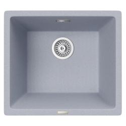 Мойка TopZero серия TopGran, 406х457 см, врезная, подстольная, из гранита, прямоугольная, цвет Titan, отверстие под смеситель, слив-перелив, для кухни