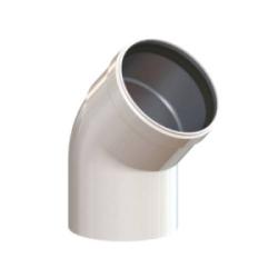 Отвод дымохода коаксиальный Gekon D80 промежуточный 45° раструбный, для дымоходов