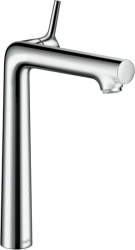 Смеситель для раковины Hansgrohe Talis S 250 однорычажный, фиксированный, излив короткий, длина 20,1 см, керамический, латунь, цвет хром, с донным клапаном