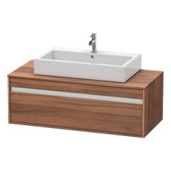 Тумба под раковину для консоли/столешницы Duravit Ketho 120х55х42,6 см, подвесная, ДСП, цвет: орех матовый, 1 выдвижной ящик, прямоугольная