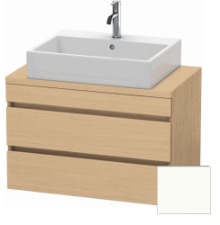 Тумба под раковину для консоли/столешницы Duravit DuraStyle 80х47,8х51,2 см, подвесная, ДСП, цвет: натуральный дуб/белый матовый, 2 выдвижных ящика, прямоугольная