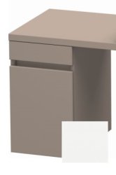 Тумба/шкафчик для консоли/столешницы Duravit DuraStyle под раковину 30х54,8х51,2 см, подвесная, ДСП, цвет: базальт/белый матовый, 1 выдвижной ящик, прямоугольная
