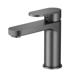 Смеситель для раковины/умывальника Raglo R50.10.09 однорычажный, неповоротный, фиксированный, излив длина 132 мм высота 109 мм латунь, цвет графит