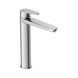 Смеситель для раковины/умывальника Cersanit Lara однорычажный, высокий, неповоротный, длина 154 мм, латунь, цвет хром