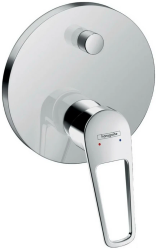 Смеситель для ванны Hansgrohe Novus Loop скрытого монтажа, настенный/встраиваемый, однорычажный, латунный, без излива, керамический, круглый, цвет хром, без душевого шланга/лейки, хромированный