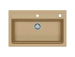 Мойка кухонная ALVEUS GRANITAL ATROX 40 BEIGE-G55 79х50х19,5 см, врезная, искусственный гранит, прямоугольная, цвет бежевый, с отверстием под смеситель, в комплекте с сифоном 1132823