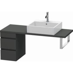 Тумба/шкафчик для консоли/столешницы Duravit DuraStyle под раковину 30х54,8х51,2 см, подвесная, ДСП, цвет: графит матовый, 2 выдвижных ящика, прямоугольная