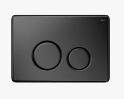 Кнопка смыва IDDIS Unisteel, прямоугольная, черный матовый. сталь, клавиша управления для сливного бачка, инсталляции унитаза, двойная, механическая, панель, универсальная, размер 25,9х17,9х2,9 см