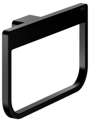 Полотенцедержатель-кольцо Keuco Aveno одинарный, настенный, латунный, для полотенец, в ванную, цвет черный матовый