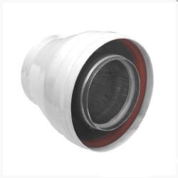 Адаптер дымохода Gekon (переходник) с D60/100 на 80/125 мм конденсационный, папа-мама, алюминий