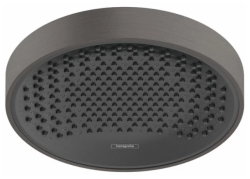 Верхний душ Hansgrohe Rainfinity 250 1jet EcoSmart, настенный/потолочный монтаж, круглый, с 1 режимом: PowderRain, размер 25 см, алюминий, цвет шлифованный черный хром/графит