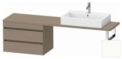 Тумба/шкафчик для консоли/столешницы Duravit DuraStyle под раковину 80х47,8х51,2 см, подвесная, ДСП, цвет: дуб терра/белый матовый, 2 выдвижных ящика, прямоугольная