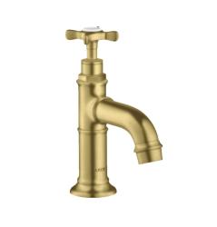 Смеситель для раковины Axor Montreux 50, для холодной воды, одновентильный, фиксированный излив, длина излива 10,4 см, керамический, латунь, цвет: шлифованная медь, без сливного набора