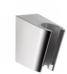Держатель для душевой лейки Hansgrohe Porter S, настенный, пластиковый для душа/ванной/душевой кабины, цвет под сталь, на стенку