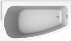 Ванна РАДОМИР Орегона 170х100 пристенная, акрил, цвет- белый, (без гидромассажа, сифона, фронтальной панели), асимметричная, антискользящее покрытие, каркас из профиля 25мм, 6 опор, левая