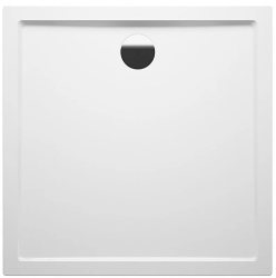 Душевой поддон Riho Davos, 90х90 см, квадратный, пристенный, акриловый, низкий, цвет: белый, с антискользящим покрытием, с бортиком