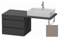 Тумба/шкафчик для консоли/столешницы Duravit DuraStyle под раковину 60х47,8х51,2 см, подвесная, ДСП, цвет: графит/базальт, 2 выдвижных ящика, прямоугольная
